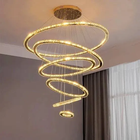 Crystal ring chandelier installation Ghaziabad electrician