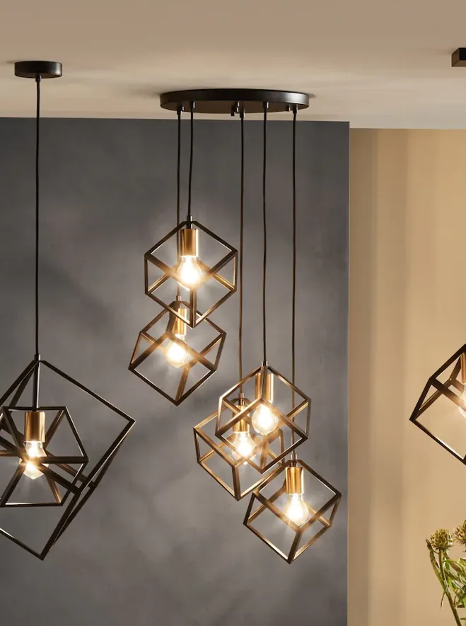 Geometric pendant lights installation Indirapuram electrician